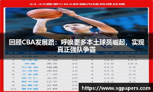 回顾CBA发展路：呼唤更多本土球员崛起，实现真正强队争霸